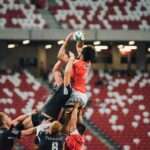 athletes playing