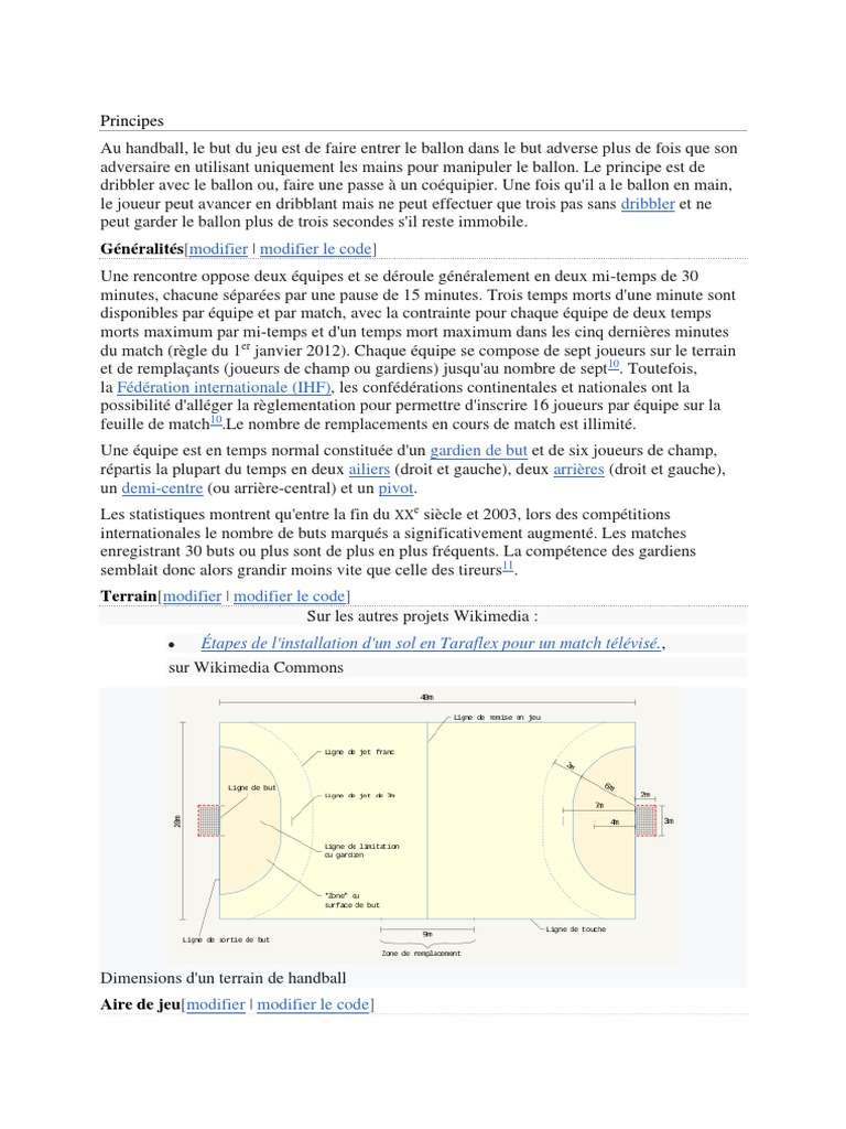 découvrez les dimensions officielles d'un terrain de handball, incluant la taille, la longueur, la largeur et les zones réglementaires pour la pratique du handball en compétition ou en loisirs.
