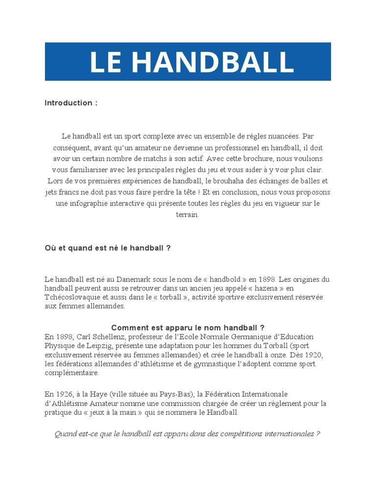 découvrez les règles essentielles pour écrire un article sur le handball : conseils pratiques, structure efficace, et astuces pour capter l'intérêt de vos lecteurs.